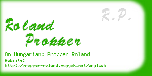 roland propper business card